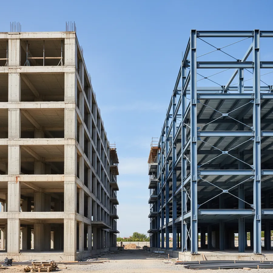 Concreto armado vs estrutura metálica: como escolher?