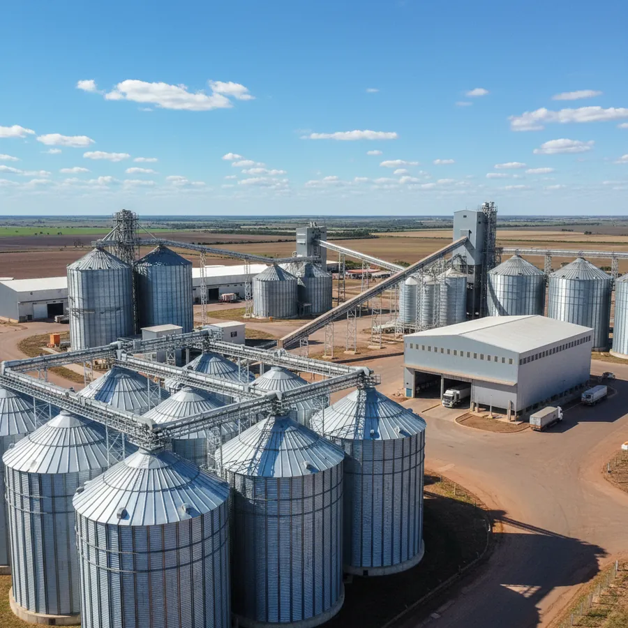 Estrutura metálica para agronegócio: silos, armazéns e currais